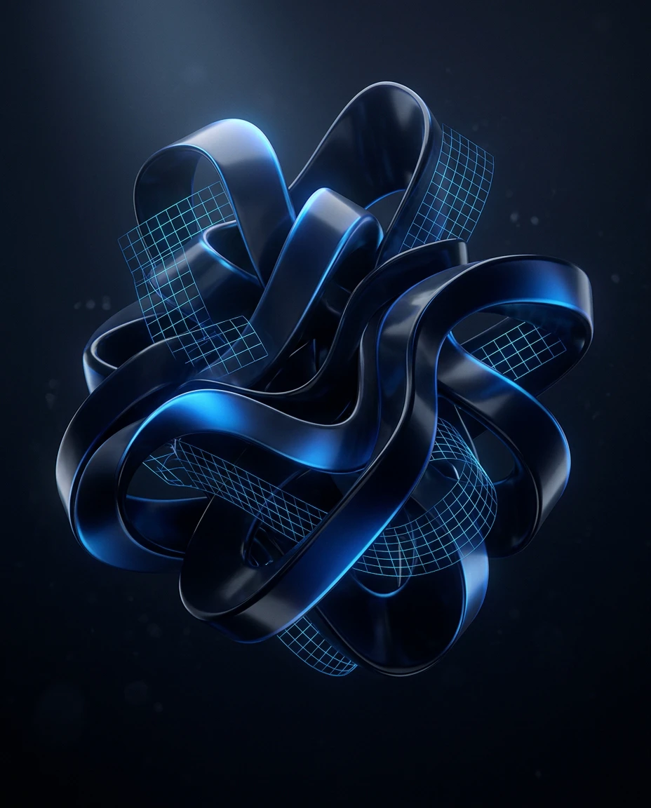 Abstract geometric composition representing the Axia Design studio